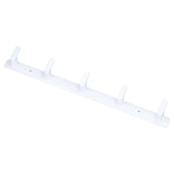 Wall Mounted Coat Rack Modern Stylish Coat Hanger Rack with 5 Hooks for Bathroom Living Room White