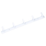 Wall Mounted Coat Rack Modern Stylish Coat Hanger Rack with 5 Hooks for Bathroom Living Room White