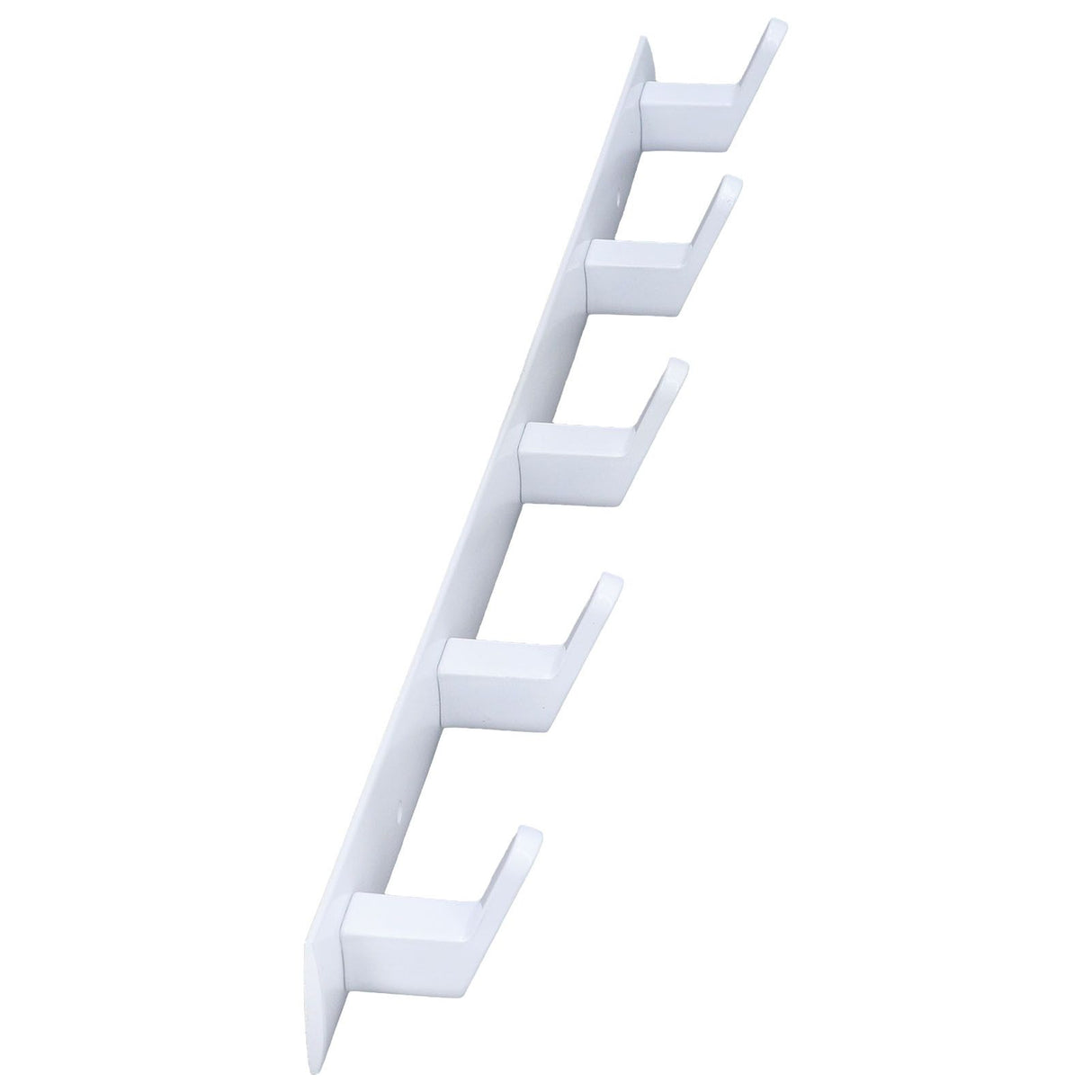 Wall Mounted Coat Rack Modern Stylish Coat Hanger Rack with 5 Hooks for Bathroom Living Room White