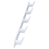 Wall Mounted Coat Rack Modern Stylish Coat Hanger Rack with 5 Hooks for Bathroom Living Room White - Extra Image