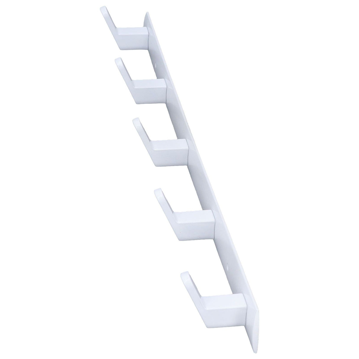 Wall Mounted Coat Rack Modern Stylish Coat Hanger Rack with 5 Hooks for Bathroom Living Room White