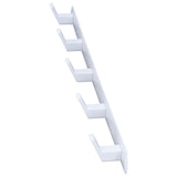 Wall Mounted Coat Rack Modern Stylish Coat Hanger Rack with 5 Hooks for Bathroom Living Room White