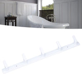 Wall Mounted Coat Rack Modern Stylish Coat Hanger Rack with 5 Hooks for Bathroom Living Room White
