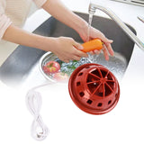 Mini Ultrasonic Dishwasher Portable USB Household Fruit Dishwasher for Home KitchenRed