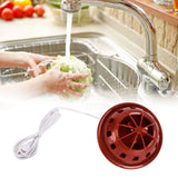 Mini Ultrasonic Dishwasher Portable USB Household Fruit Dishwasher for Home KitchenRed