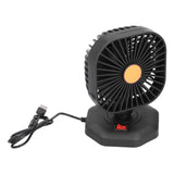 USB Car Fan ABS 360° Rotatable Single Headed USB Charging Mini Car Cooling Fan 5V 2A