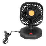 USB Car Fan ABS 360° Rotatable Single Headed USB Charging Mini Car Cooling Fan 5V 2A
