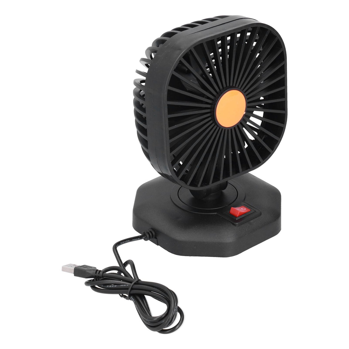 USB Car Fan ABS 360° Rotatable Single Headed USB Charging Mini Car Cooling Fan 5V 2A
