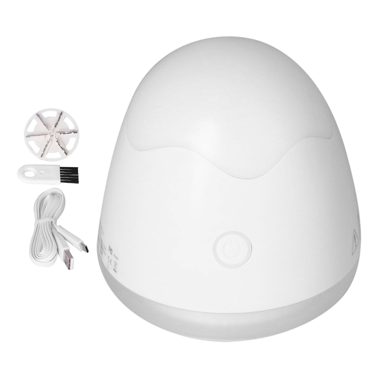 Mini Fabric Shaver Rechargeable Portable Sweater Defuzzer with Six Stainless Steel Leaf Blade and BrushWhite