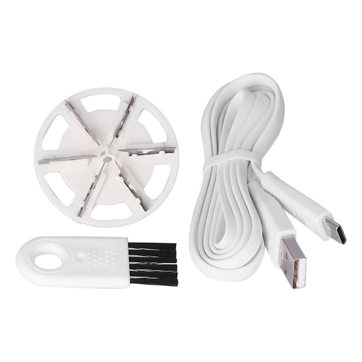 Mini Fabric Shaver Rechargeable Portable Sweater Defuzzer with Six Stainless Steel Leaf Blade and BrushGreen