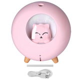 Mini Car Air Humidifier Lovely USB Cool Mist Humidifiers for Offices Bedrooms 220 MLPink