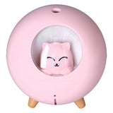 Mini Car Air Humidifier Lovely USB Cool Mist Humidifiers for Offices Bedrooms 220 MLPink - Extra Image