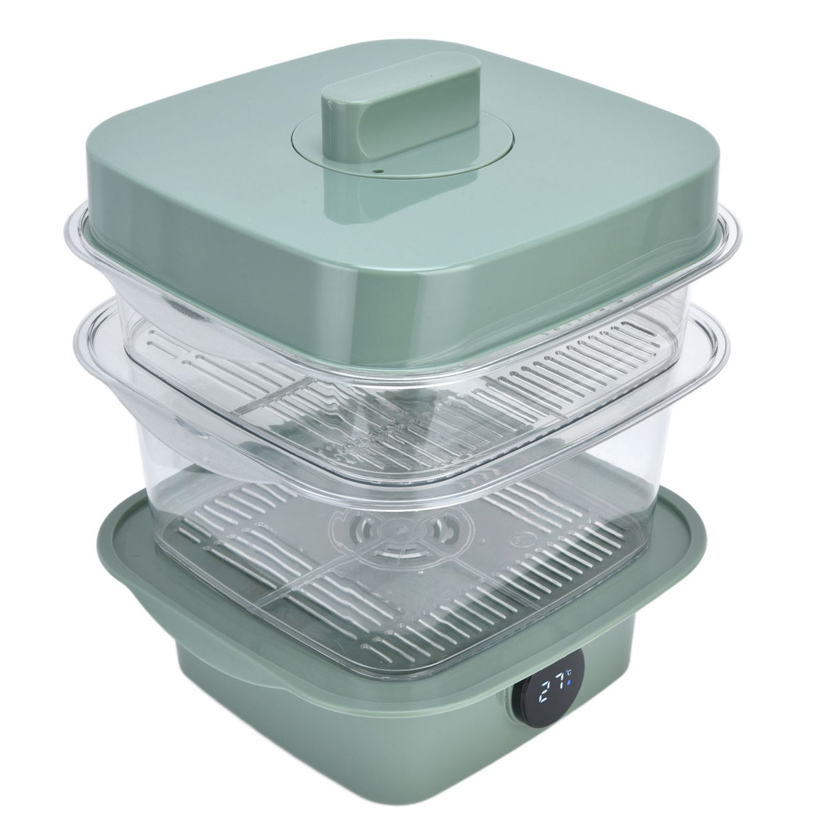 4Pcs/Set Multilayer Food Insulation Cover Transparent Leftovers Dust Cover with Temperature Panel