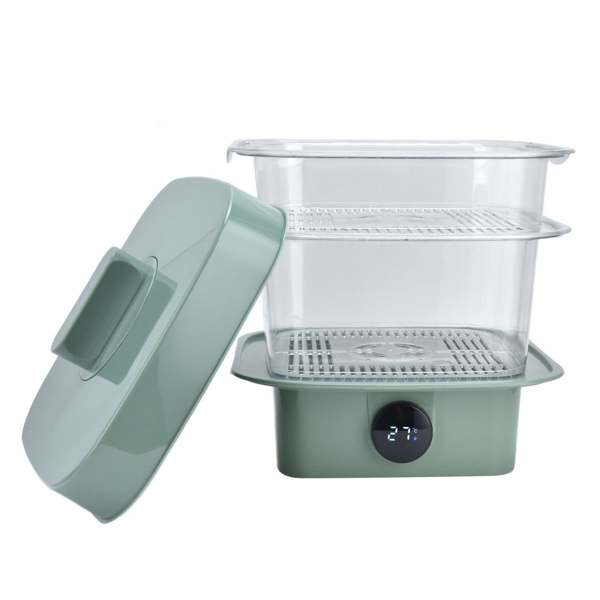 4Pcs/Set Multilayer Food Insulation Cover Transparent Leftovers Dust Cover with Temperature Panel