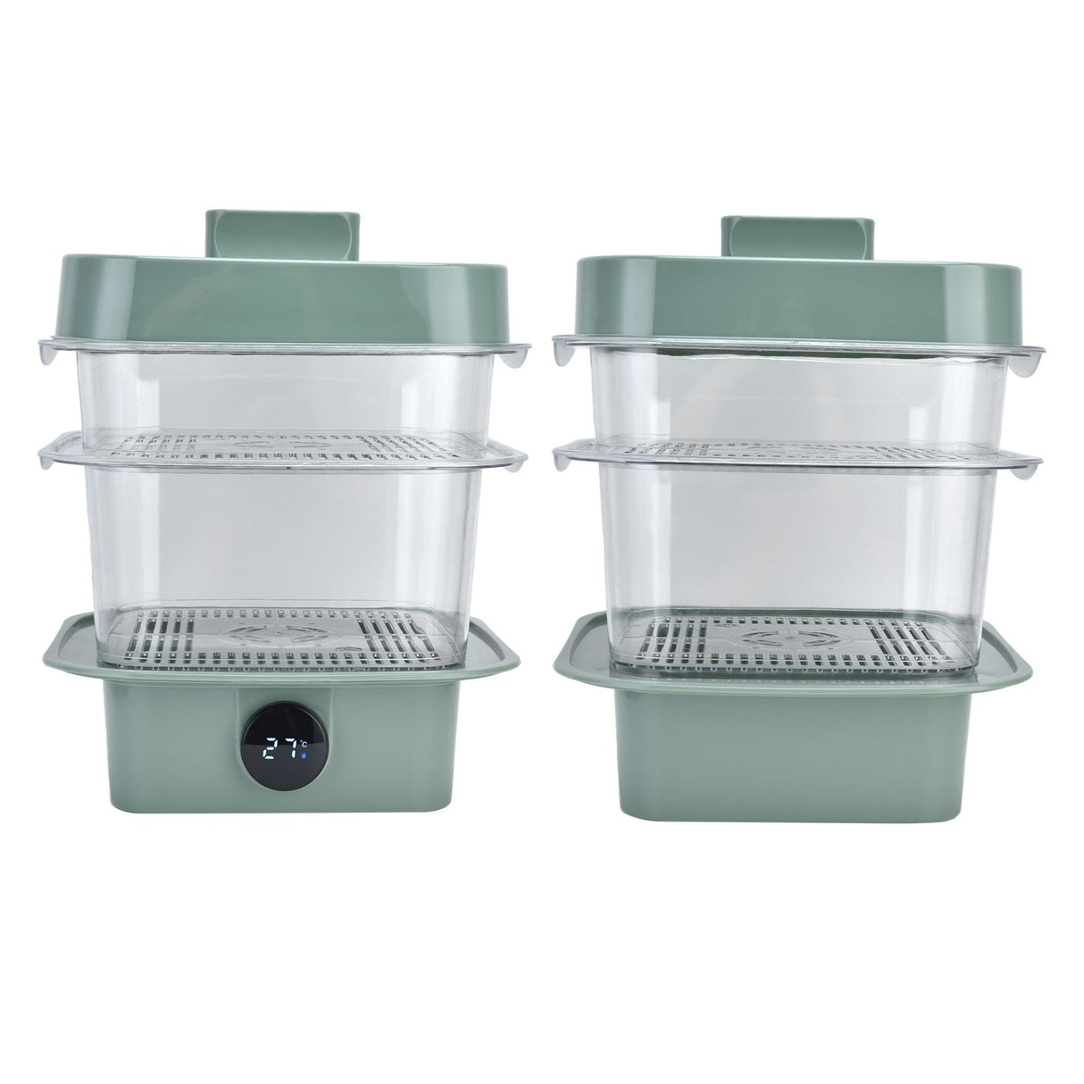 4Pcs/Set Multilayer Food Insulation Cover Transparent Leftovers Dust Cover with Temperature Panel