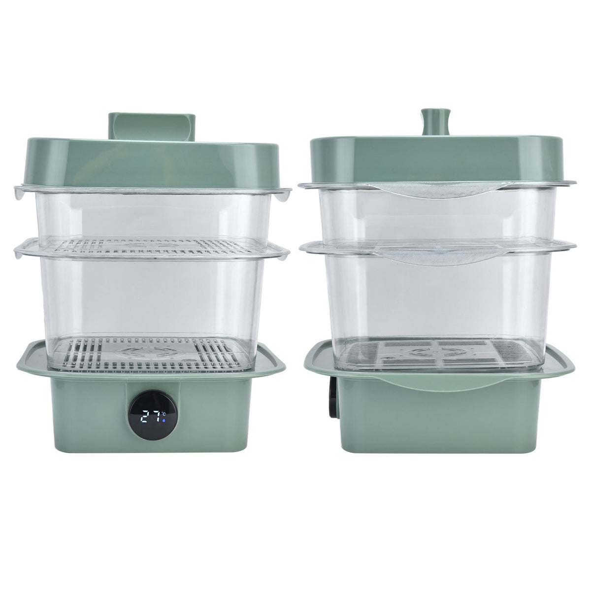 4Pcs/Set Multilayer Food Insulation Cover Transparent Leftovers Dust Cover with Temperature Panel