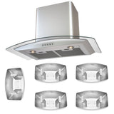 5pcs Range Hood Oil Box Adjustable Stainless Steel Kitchen Range Hood Oil Collecting Cup