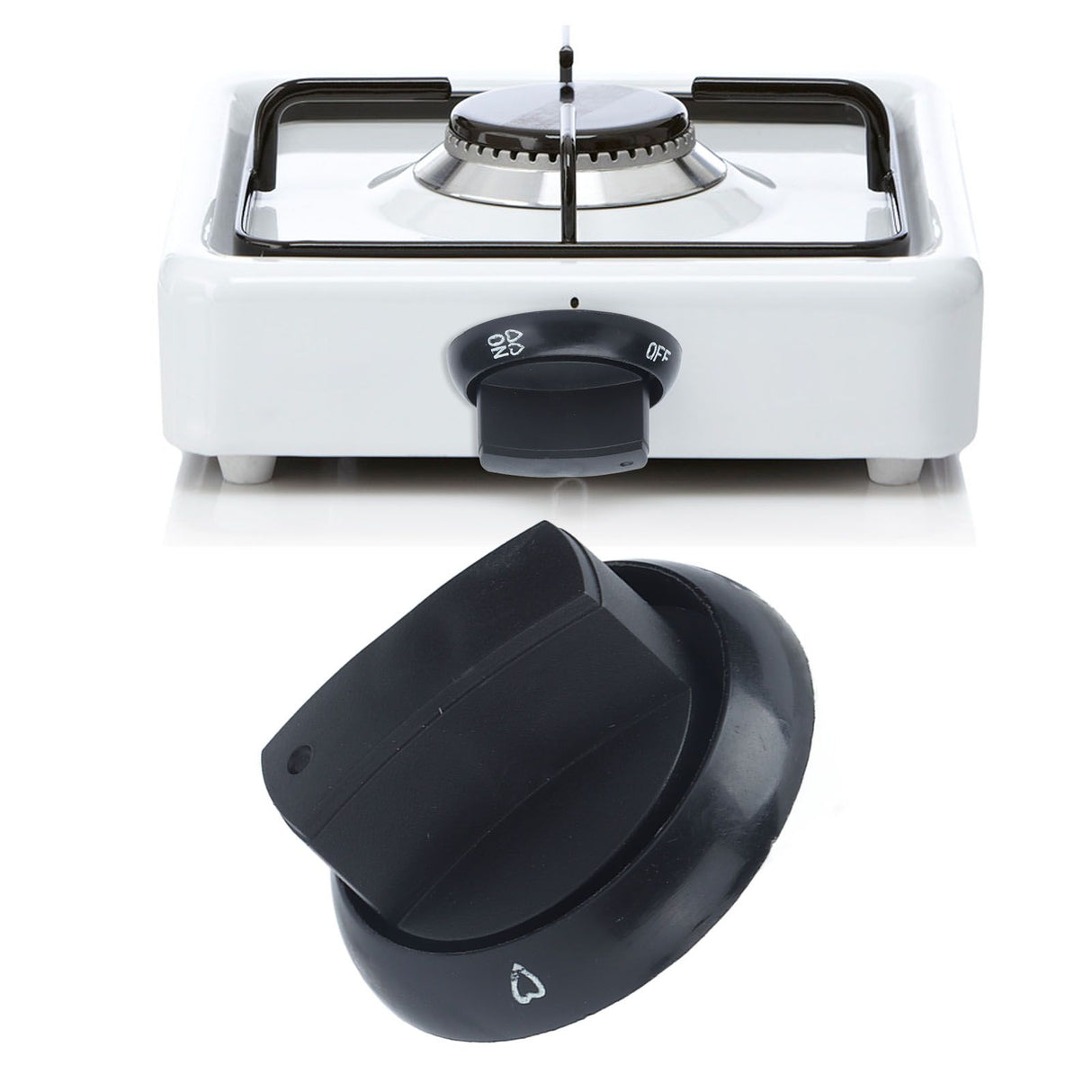 5pcs Universal Gas Stove Knob Plastic Gas Cooker Control Knob Replacement Parts for Family Reastaurant