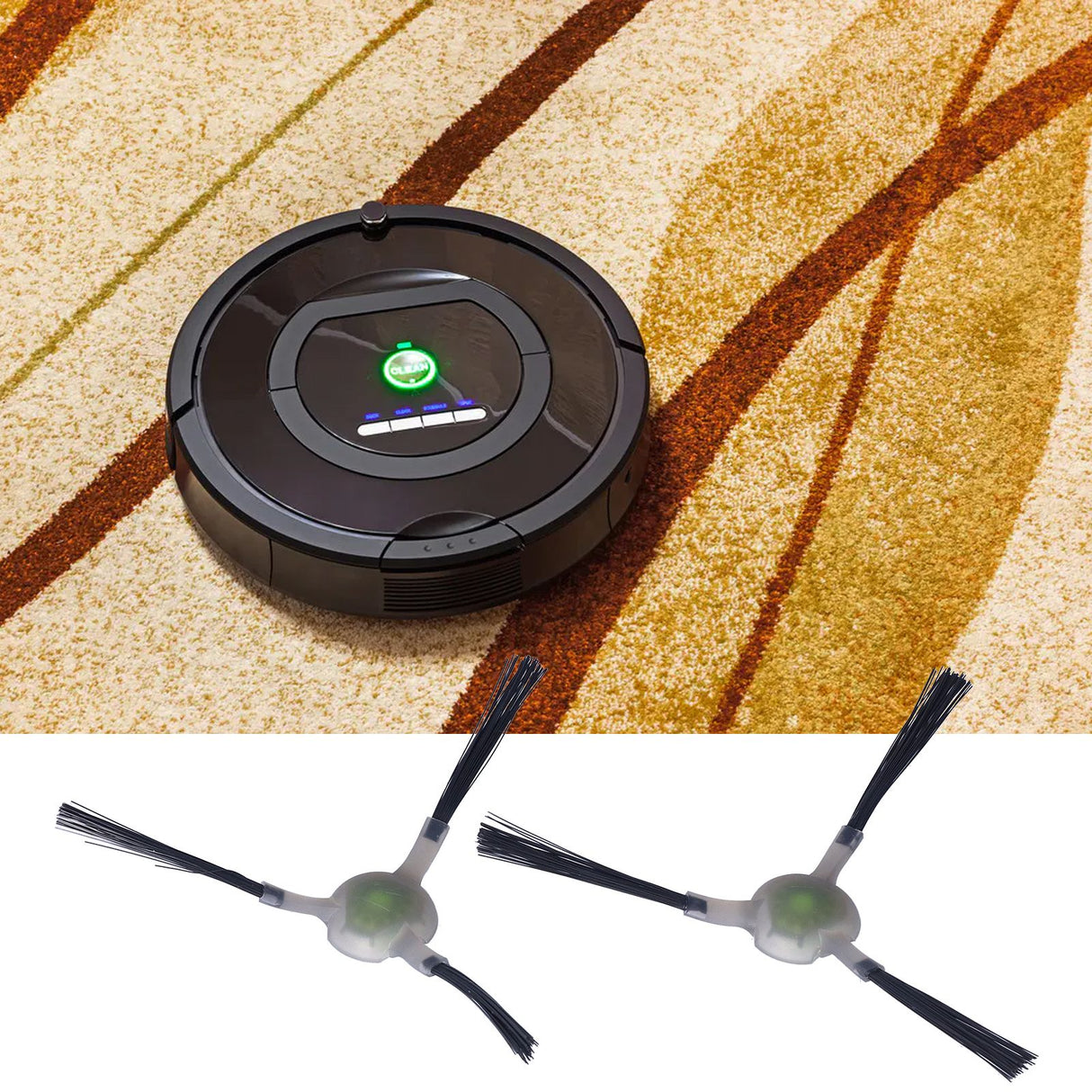 4 Set Side Brushes Replacement Fit for Lefant M210 M210S M210B M213 Robtic Vacuum Cleaner