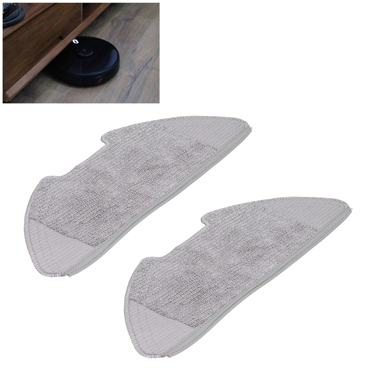 2Pcs Sweeper Mop Pad Adapted Removable High Efficient Mop Cloth Fit for Xiaomi Mijia PRO