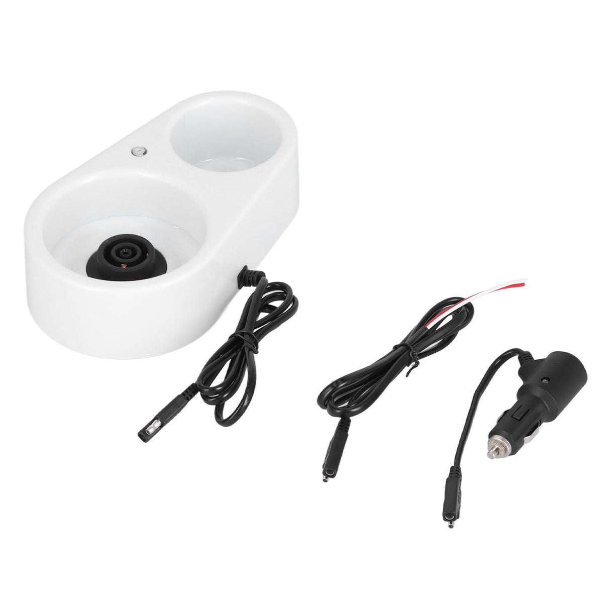 800ml Portable Electric Car Kettles Car Water Dispenser with White Base Silicone Sealing Ring Cover for Travel Boil WaterBlack