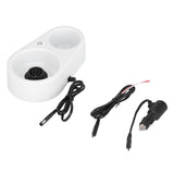800ml Portable Electric Car Kettles Car Water Dispenser with White Base Silicone Sealing Ring Cover for Travel Boil WaterBlack
