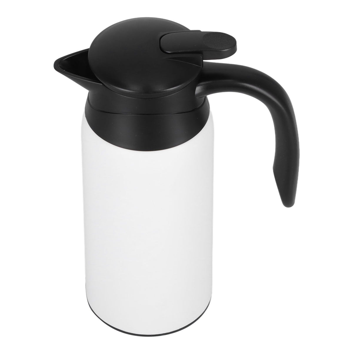 800ml Portable Electric Car Kettles Car Water Dispenser with White Base Silicone Sealing Ring Cover for Travel Boil WaterWhite