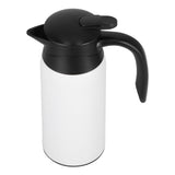 800ml Portable Electric Car Kettles Car Water Dispenser with White Base Silicone Sealing Ring Cover for Travel Boil WaterWhite