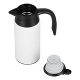 800ml Portable Electric Car Kettles Car Water Dispenser with White Base Silicone Sealing Ring Cover for Travel Boil WaterWhite - Extra Image