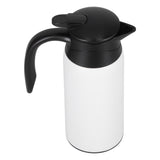 800ml Portable Electric Car Kettles Car Water Dispenser with White Base Silicone Sealing Ring Cover for Travel Boil WaterWhite