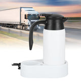800ml Portable Electric Car Kettles Car Water Dispenser with White Base Silicone Sealing Ring Cover for Travel Boil WaterWhite