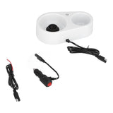 800ml Portable Electric Car Kettles Car Water Dispenser with White Base Silicone Sealing Ring Cover for Travel Boil WaterWhite - Extra Image