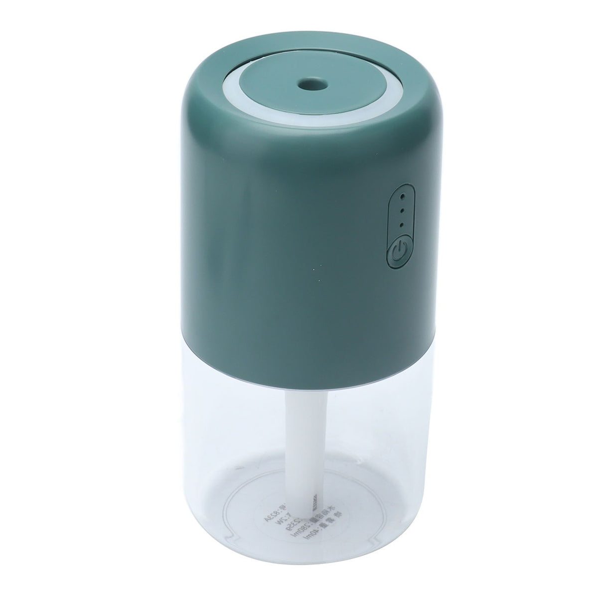 280ml Single Spray Humidifier Small Mist Quiet Operation with Warm Atmosphere Light for Car Home Office DesktopGreen