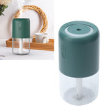280ml Single Spray Humidifier Small Mist Quiet Operation with Warm Atmosphere Light for Car Home Office DesktopGreen