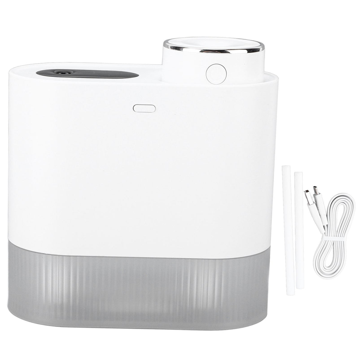 450ml Mini USB Humidifier High Capacity Double Spray Humidifier with Light for Bedroom OfficeWhite