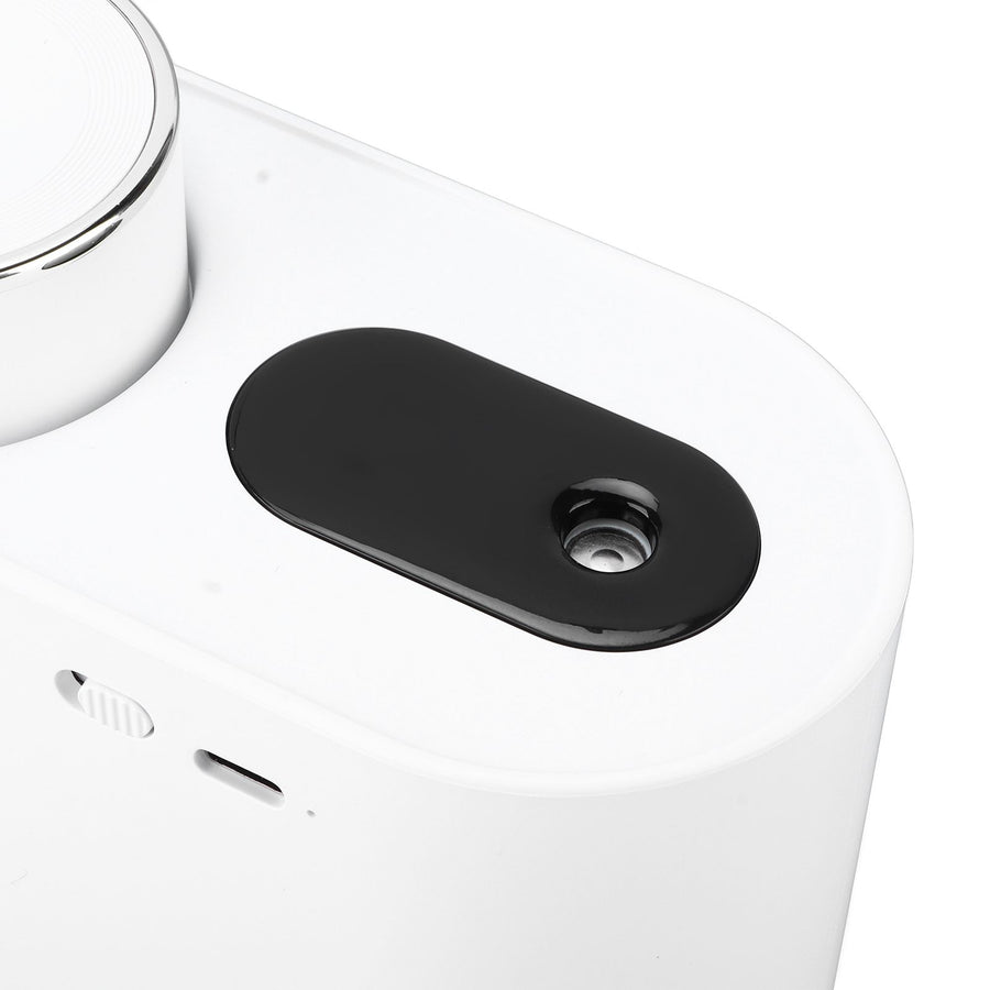 450ml Mini USB Humidifier High Capacity Double Spray Humidifier with Light for Bedroom OfficeWhite