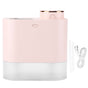 450ml Mini USB Humidifier High Capacity Double Spray Humidifier with Light for Bedroom OfficePink