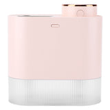 450ml Mini USB Humidifier High Capacity Double Spray Humidifier with Light for Bedroom OfficePink