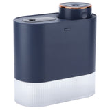 450ml Mini USB Humidifier High Capacity Double Spray Humidifier with Light for Bedroom OfficeBlue - Side View