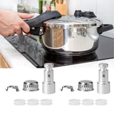 10Set Pressure Cooker Accessories Cover Anti Blocking Cover Bracket Float Valve Gasket Replacement - Extra Image