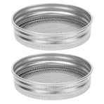 2Pcs Seed Sprouting Jar Filter Lids Stainless Steel Germination Accessory for Regular Mouth Jars70mm / 2.8in