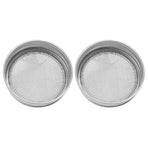 2Pcs Seed Sprouting Jar Filter Lids Stainless Steel Germination Accessory for Regular Mouth Jars70mm / 2.8in