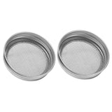 2Pcs Seed Sprouting Jar Filter Lids Stainless Steel Germination Accessory for Regular Mouth Jars86mm / 3.4in - Front View