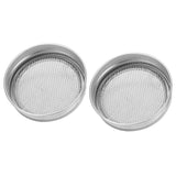 2Pcs Seed Sprouting Jar Filter Lids Stainless Steel Germination Accessory for Regular Mouth Jars86mm / 3.4in - Side View