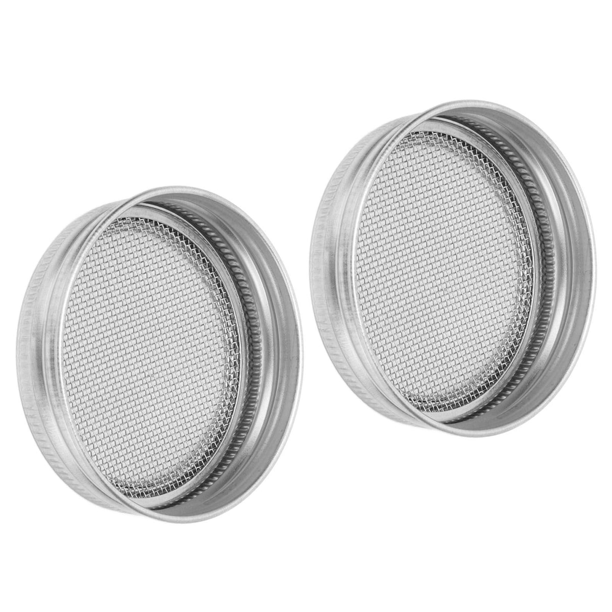 2Pcs Seed Sprouting Jar Filter Lids Stainless Steel Germination Accessory for Regular Mouth Jars86mm / 3.4in