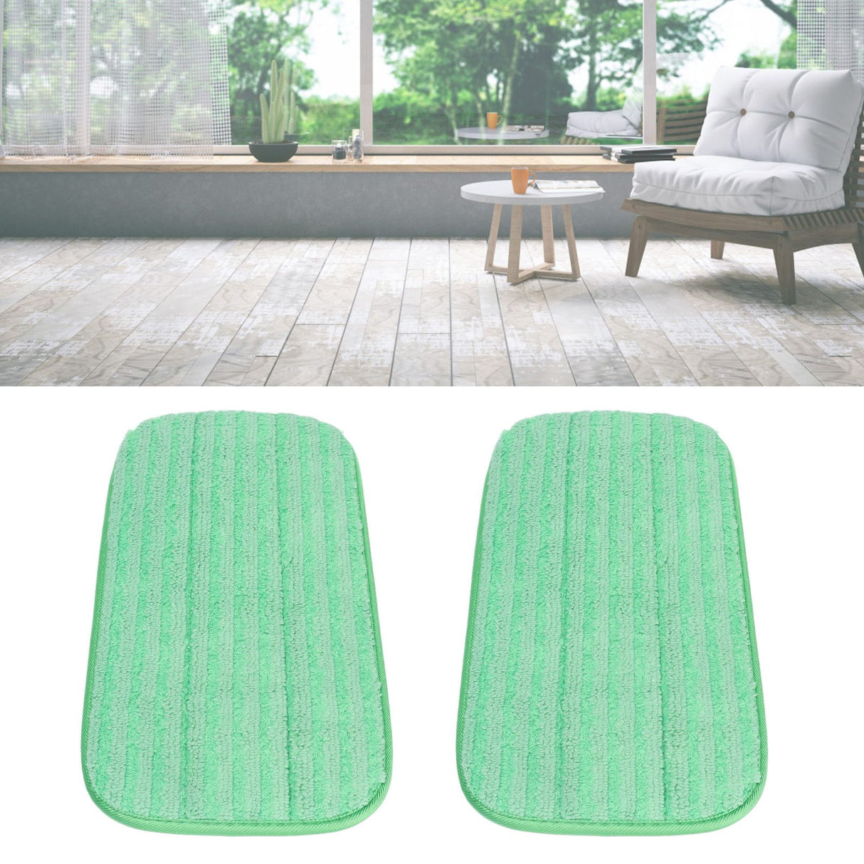 2PCS Mop Pad Microfiber Wet Dry Mop Cloth Reusable Mop Head Accessories for Swiffer WetJet