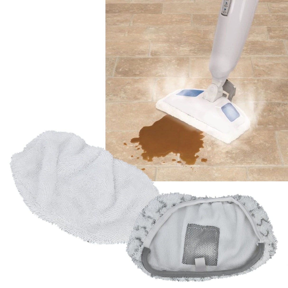 2Pcs Middle Microfiber Mop Pad with Strong Water Absorption Fit for Bissell 1132 1252