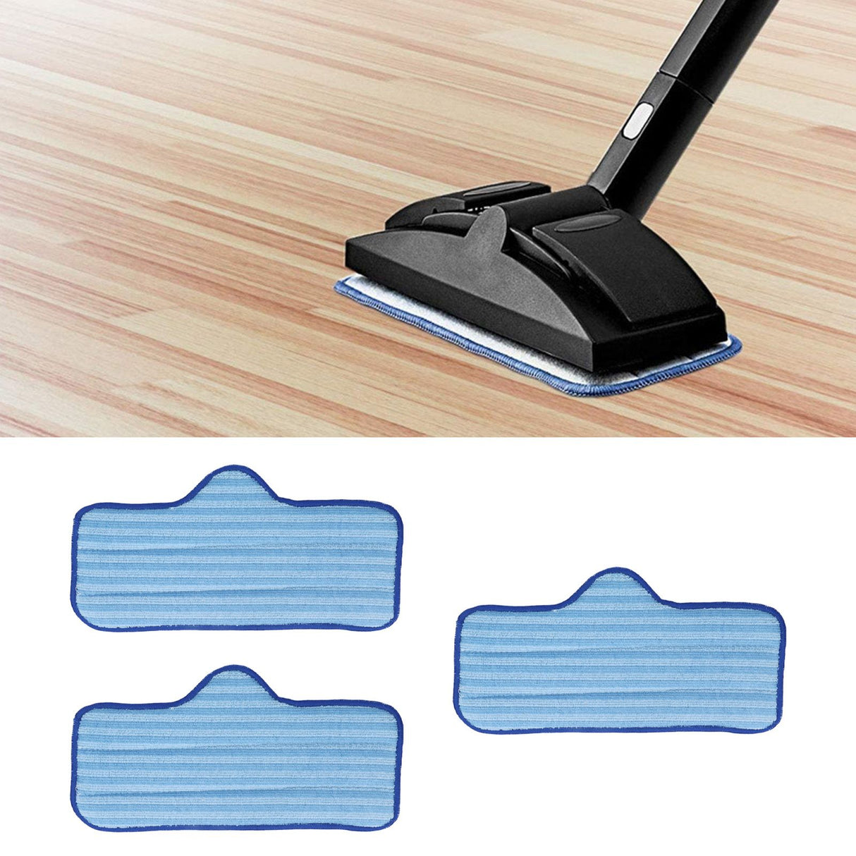 3PCS Microfiber Mop Pads Refill Replacement Mopping Cleaning Cloth Accessory Fit for Dupray Mops