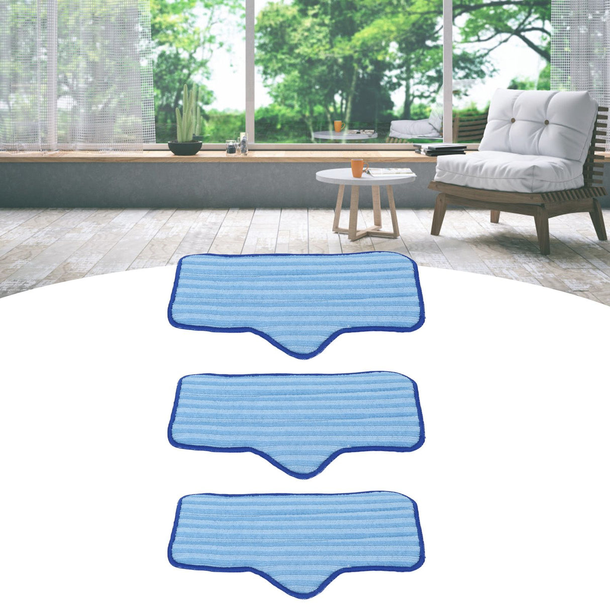 3PCS Microfiber Mop Pads Refill Replacement Mopping Cleaning Cloth Accessory Fit for Dupray Mops