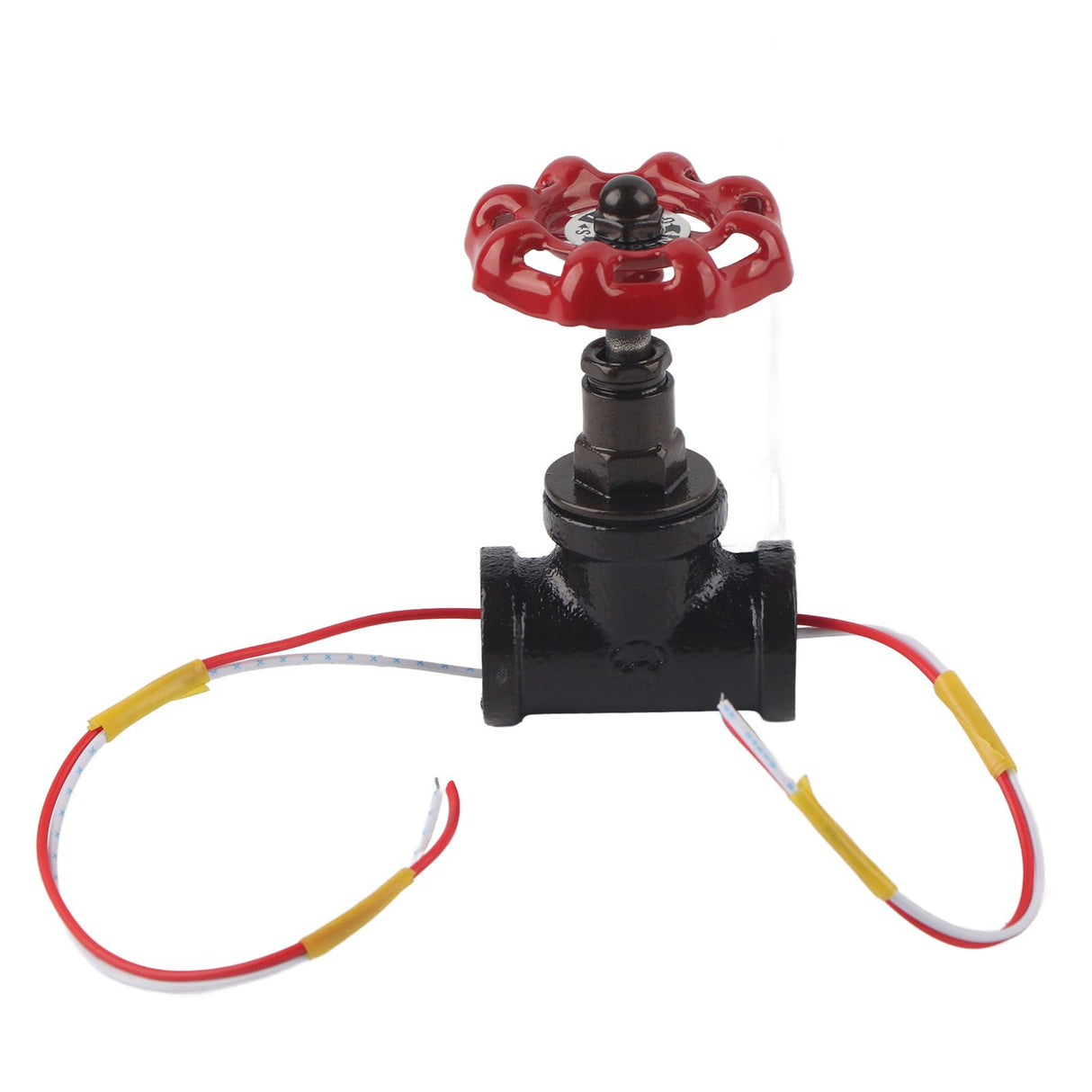 G1/2 Steampunk Style Tee Valve Light Switch with Wires for Industrial Robot Table Lamp Fixture 12V 120V